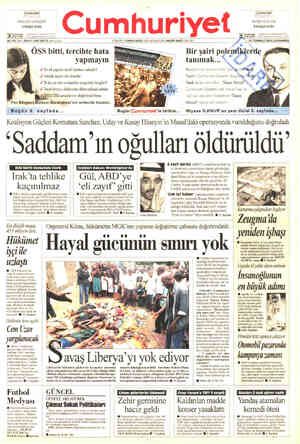  “Çumhuriyet| OSMANLI GERÇEĞİ Erdoğan Aydın C S l Cumhurıyet Cumhuriyet | FATİH VE FETİH 80. YIL SAYI: 28413 / 500.000 TL KDW