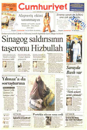  Cumhuriyet 10. yılımız şerefine. KURUCUSU: YUNUS NADİ (1324-1945) BAŞYAZARI. NADİR NADİ /1945-1981) 20 KASIM 2003 PERŞEMBE