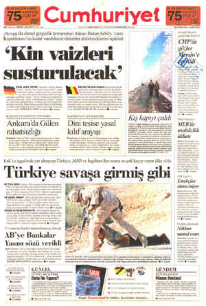  G& Cumhuriyet BH 81. YIL SAYI: 28899 / 500.000 TL (KDV içinde) KURUCUSU: YUNUS NADİ (1924-1945) BAŞYAZARI. NADİR NADİ...