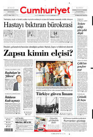  İz BİZE DE BANAZ'DA İRAK BATAKLIĞINDA PİR SULTAN DERLER TÜRK-AMERİKAN İLİŞKİLERİ 8. YIL SAYI: 20508 / 50 YK Kov enae TURUCUSU