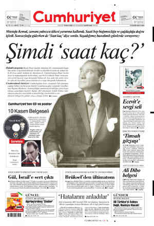  N Hi yERK VEDET D z dAe Ö a lae e S a ize 83. YIL SAYI: 29619 / 75 YK (xov içinde) KURUCUSU: YUNUS NADİ (1924-1945)...