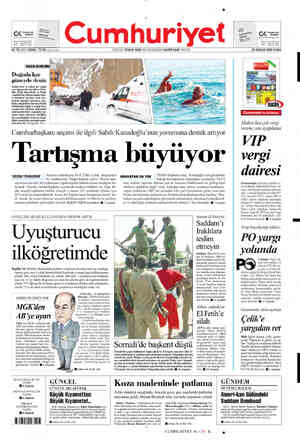  Cumhuriyet vE M Güğraz 83. YIL SAYI: 29668 / 75 YKr (xov içine) KURUCUSU: YUNUS NADİ (1924-1945) BAŞYAZARI: NADİR NADİ...