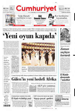  KURUCUSU: YUNUS NADİ (1924-1945) BAŞYAZARI: NADİR NADİ (1945-1991) 17 ŞUBAT 2007 CUMARTESİ “Islak Ekmek”' ÖSS > Kız kardeşime