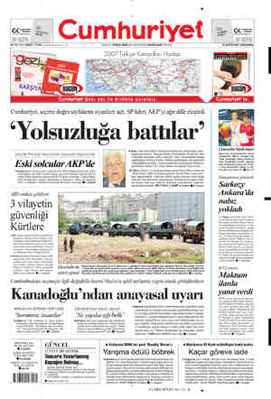  Cuphiryet îâ/ —X eaf Cumhuriyet Pa Cumhuriyet <e Kü TöşKi B0 ĞU 84. YIL SAYI: 29820 / 75 YIKr (k0V içindej (KKTC'de: 1 YTL)
