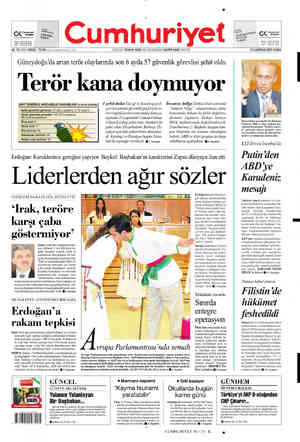  & Cumhuriyet ww bükür M cuphariet Öagem LA n SA IZ euw'* ee oDA TI 84. YIL SAYI: 29836 / 75 YK (kov içindej (KKTC'de: T VTL)