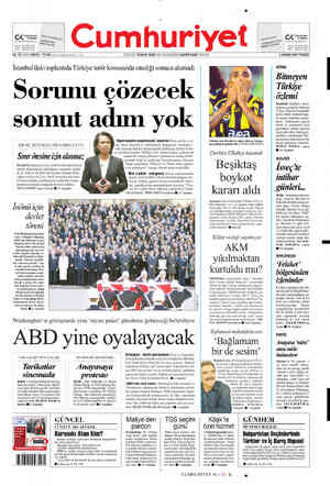  Cumhuriyet Kitapları Ç LAkukrı SERİATA BŞ ĞU Cumhuriyet 84. YIL SAYI: 29978 / 75 YK (x0 içindej (KKTC'de: T VTL) KURUCUSU: