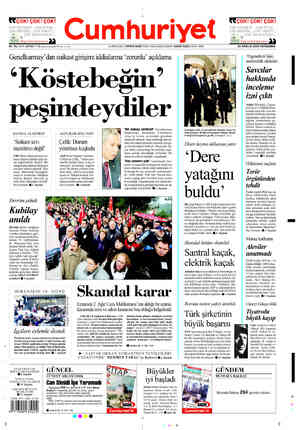  !!COK ÇOK! ÇOK! ÇOK| ÇOK! ÇOK Cumhurıyet & v & v 85. YIL SAYI: 30759 / 1 TL (xDV içinde) (KKTC'de: 1.5 TL) KURUCUSU: YUNUS
