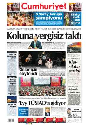 Cumhuriyet sayfa 1
