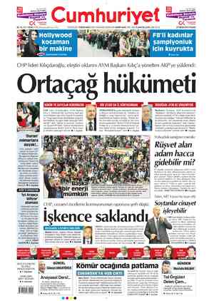 Cumhuriyet sayfa 1
