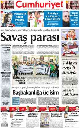 Cumhuriyet sayfa 1
