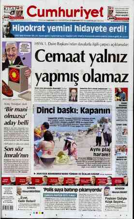 Cumhuriyet sayfa 1