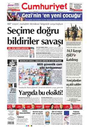 Cumhuriyet sayfa 1