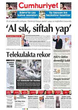 Cumhuriyet sayfa 1