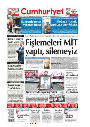 Cumhuriyet sayfa 1