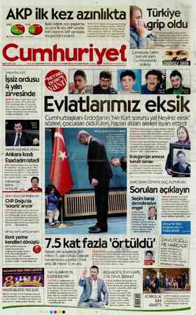 Cumhuriyet sayfa 1