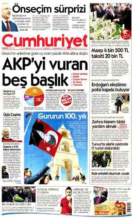Cumhuriyet sayfa 1