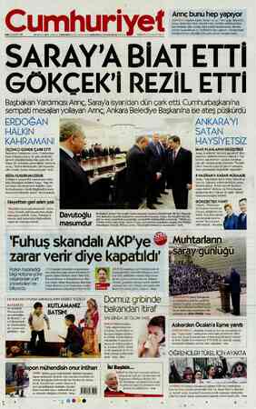 Cumhuriyet sayfa 1