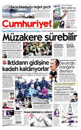 Cumhuriyet sayfa 1