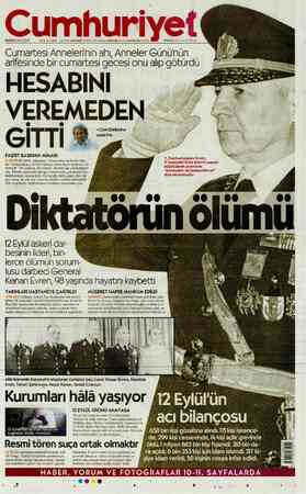 Cumhuriyet sayfa 1