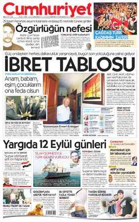 Cumhuriyet sayfa 1