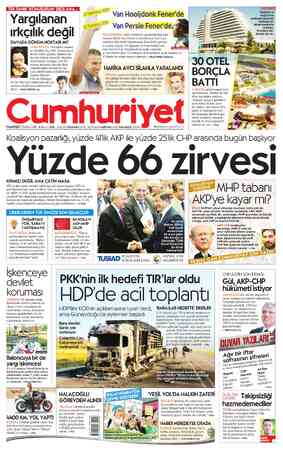Cumhuriyet sayfa 1
