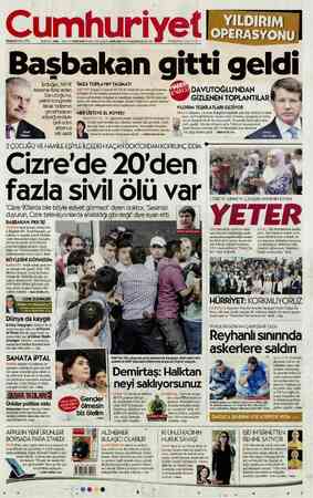 Cumhuriyet sayfa 1