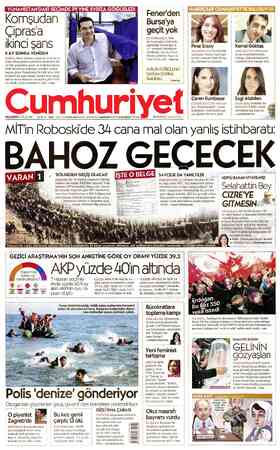 Cumhuriyet sayfa 1