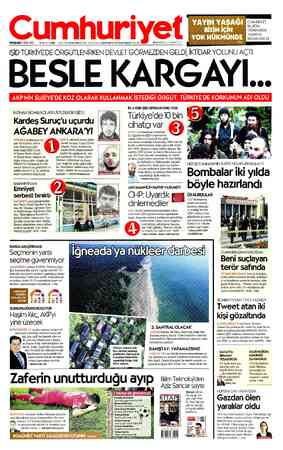 Cumhuriyet sayfa 1