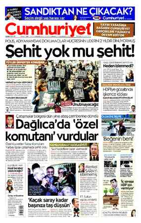 Cumhuriyet sayfa 1
