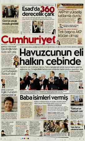 Cumhuriyet sayfa 1