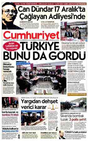 Cumhuriyet sayfa 1
