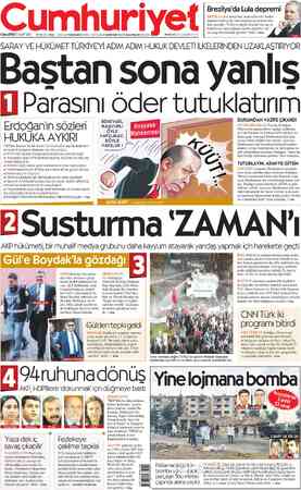 Cumhuriyet sayfa 1