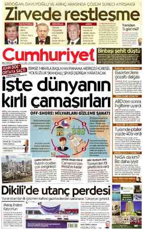 Cumhuriyet sayfa 1