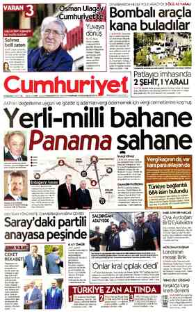 Cumhuriyet sayfa 1