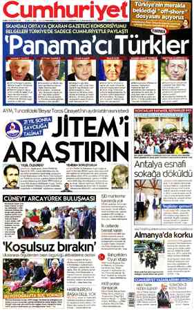 Cumhuriyet sayfa 1