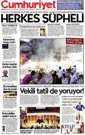 Cumhuriyet sayfa 1