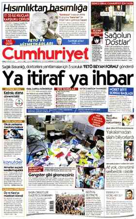 Cumhuriyet sayfa 1