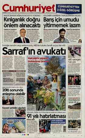 Cumhuriyet sayfa 1
