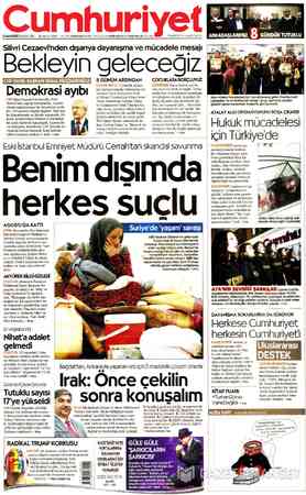 Cumhuriyet sayfa 1