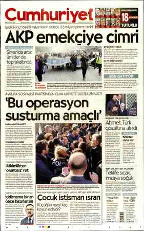 Cumhuriyet sayfa 1