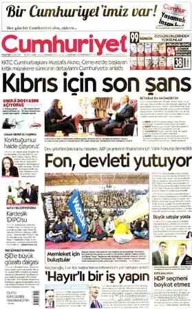 Cumhuriyet sayfa 1