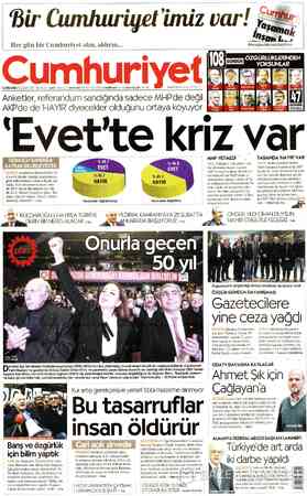 Cumhuriyet sayfa 1