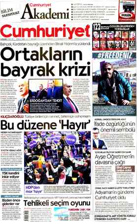 Cumhuriyet sayfa 1