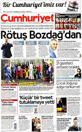 Cumhuriyet sayfa 1