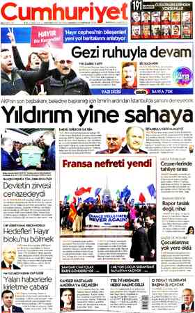 Cumhuriyet sayfa 1