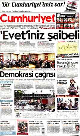 Cumhuriyet sayfa 1