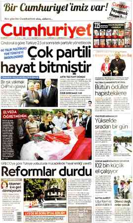 Cumhuriyet sayfa 1