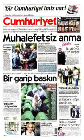Cumhuriyet sayfa 1