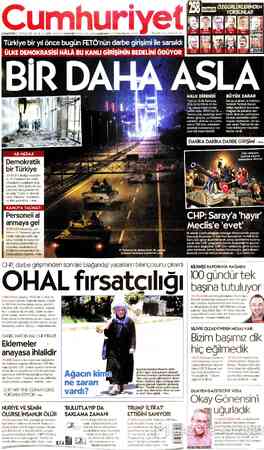 Cumhuriyet sayfa 1
