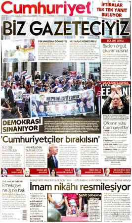 Cumhuriyet sayfa 1